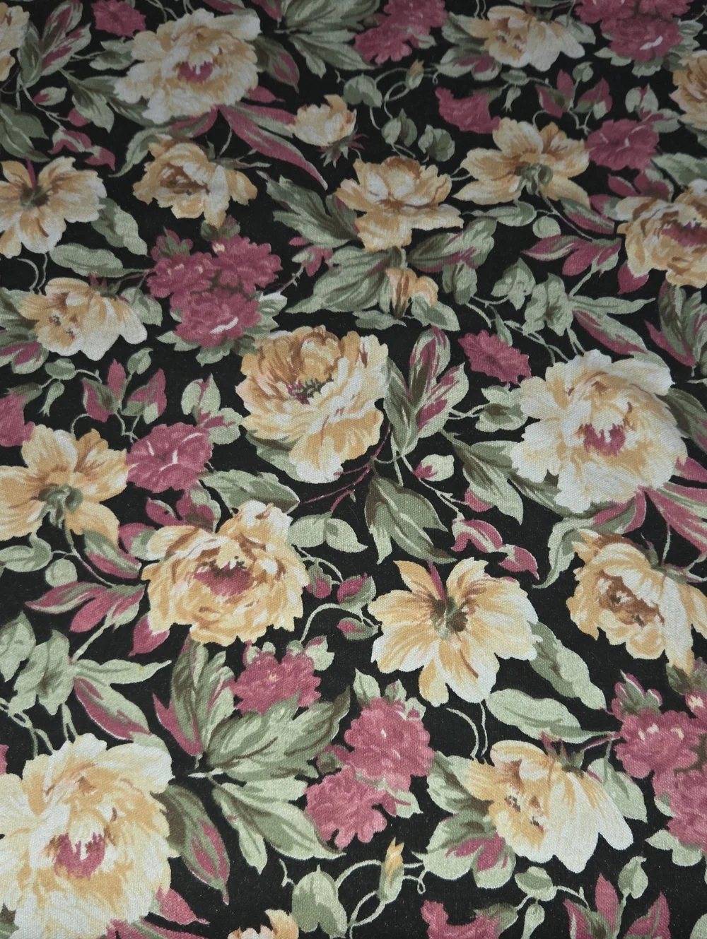 Rare  Galey & Lord Floral Flowers Knit Craft Sew Fashion Fabric 2.97 Yards